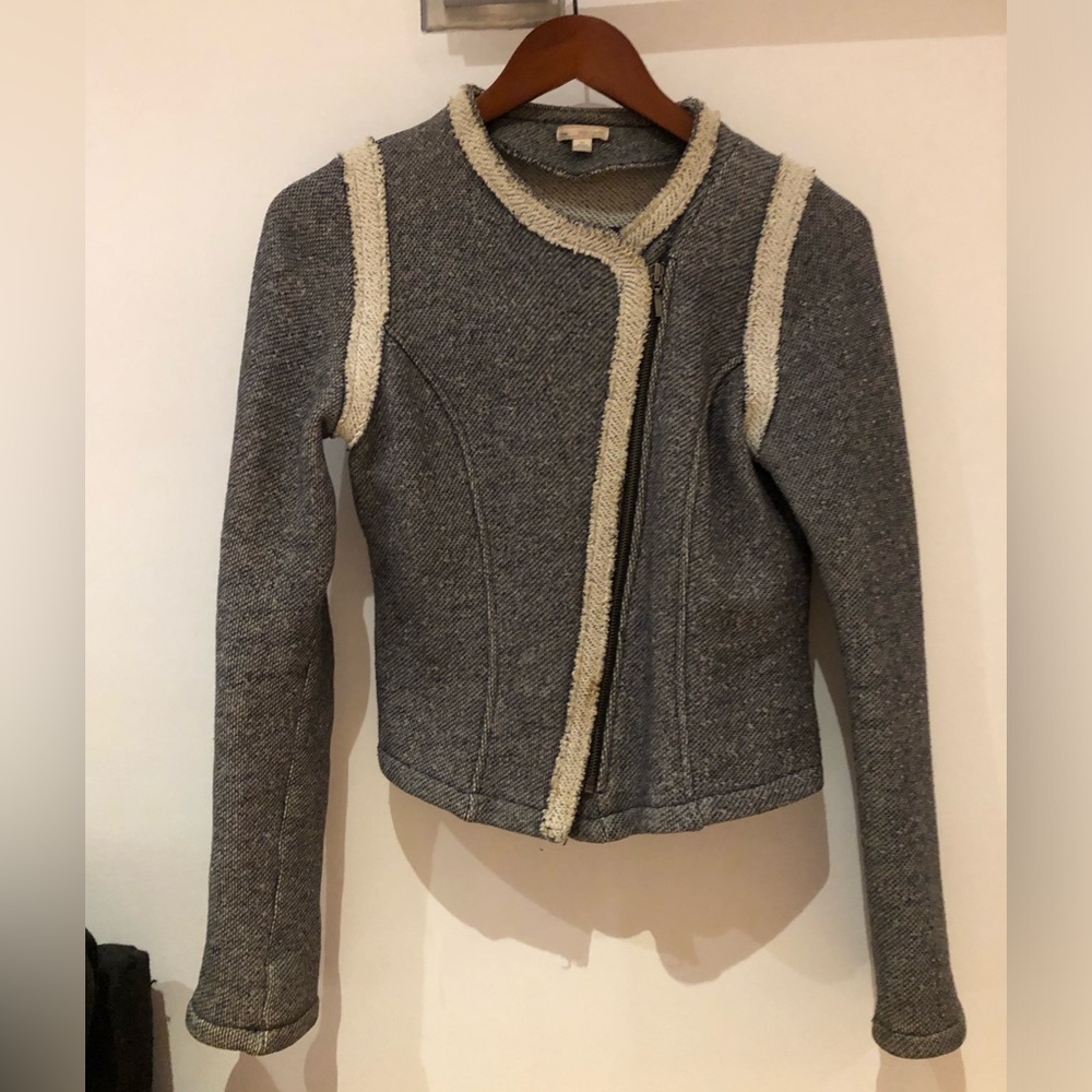 Grey military style sweater